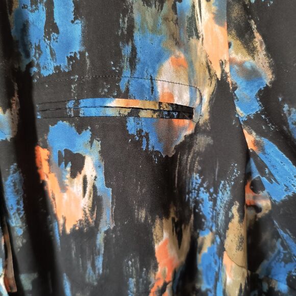 NYDJ Blouse Womens Size 2X Multicolor Artsy Abstract Career Office Geometric - Picture 4 of 16